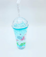 Cargar imagen en el visor de la galería, Vaso con LUZ unicornio con pajilla para bebida MOD XY-2108
