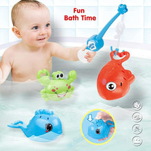 Cargar imagen en el visor de la galería, Juguetes de baño, juegos de pesca con red de peces, peces de chorro, cangrejo, piscina
