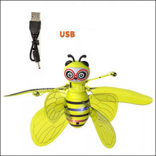 Cargar imagen en el visor de la galería, Minidron electrónico de inducción infrarroja recargable por USB para niños, juguete educativo de tecnología para interiores y exteriores MOD 8018 ABEJA
