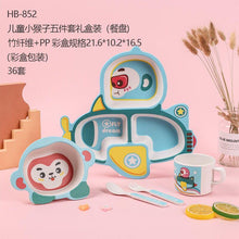 Cargar imagen en el visor de la galería, Juego de plato con vaso y cubiertos kawaii MOD HB-852

