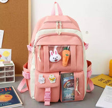 Cargar imagen en el visor de la galería, Conjunto de 4 Uds. De Mochila escolar Kawaii para niños, morral escolar para adolescentes y niñas, morral escolar, MOD 2023-1
