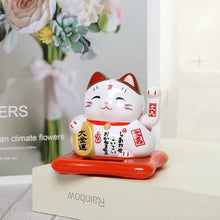 Cargar imagen en el visor de la galería, Nuevo gato de la suerte Solar que sacude la cabeza decoración del coche accesorios creativos de dibujos animados del coche varios diseños MOD ZH109,ZH111
