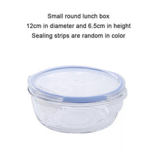 Cargar imagen en el visor de la galería, Juego de 3 pz  hermético  cristal Fiambrera portátil de vidrio transparente para almacenamiento de alimentos, contenedor escolar con calefacción por microondas, Bento Box,
