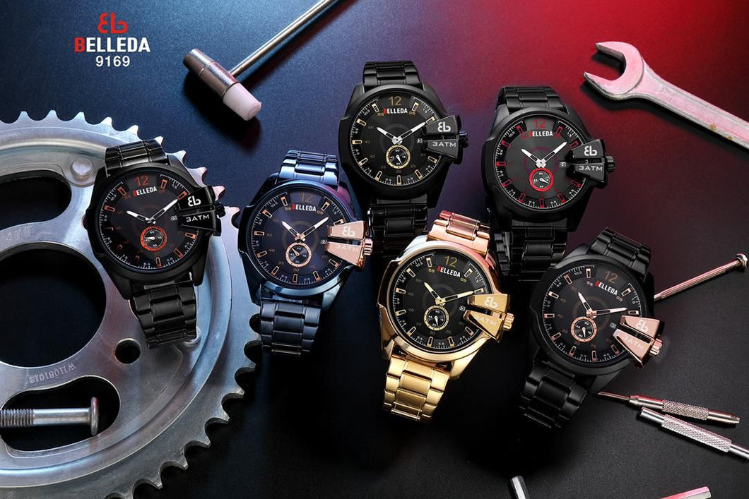 Reloj de acero inoxidable original alta calidad BELLEDA MOD 9169