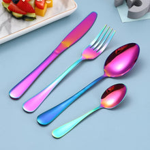 Cargar imagen en el visor de la galería, Vajilla de acero inoxidable de 24 piezas, juego de cuchillo, tenedor y cuchara PARA CENA MOD 1010-B
