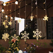 Cargar imagen en el visor de la galería, Cortina de luz Luces LED de estrellas y luna, luces intermitentes, cortina, festival, corazón, chica, habitación, dormitorio, decoración de Año Nuevo MOD LED676
