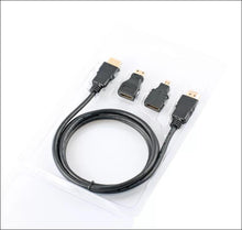 Cargar imagen en el visor de la galería, adaptador convertidor HDMI a HDMI Mini, Micro HDMI 3 en 1, chapado en oro, para Xbox360 PS3 1,4 P HDTV, versión 1080 MOD DGN-6 - mychinashop.com
