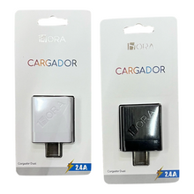 Cargar imagen en el visor de la galería, Cargador TURBO DOBLE USB 2.4A HORA
