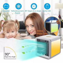 Cargar imagen en el visor de la galería, Minidispositivo de aire acondicionado con 7 LUCES LED humidificador con USB, purificador de Mesa para el hogar, dormitorio y oficina, refrigeración MOD 8856
