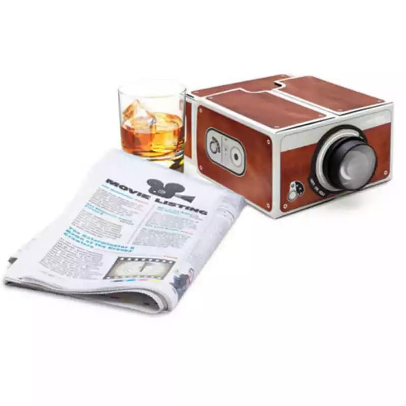 Mini proyector de teléfono inteligente para cine en casa, proyector de cartón artesanal para teléfono jueguete para niños divertido ( totalmente obscuras )