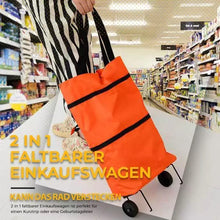 Cargar imagen en el visor de la galería, Bolsa de compras plegable, organizador de compras de verduras, portátil, con ruedas ,carrito de mandado
