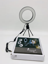 Cargar imagen en el visor de la galería, Aro de luz led 6 “ con soporte tripié de mesa  Mod LED317 - mychinashop.com

