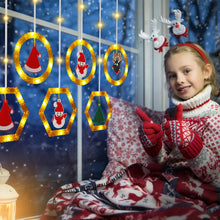 Cargar imagen en el visor de la galería, Cortina de luces navideñas de 3x0,7 m, cadena de luces 100LED para ventana con gancho y carga USB remota, 8 modos de iluminación colgantes de Navidad MOD SDD107 LED153
