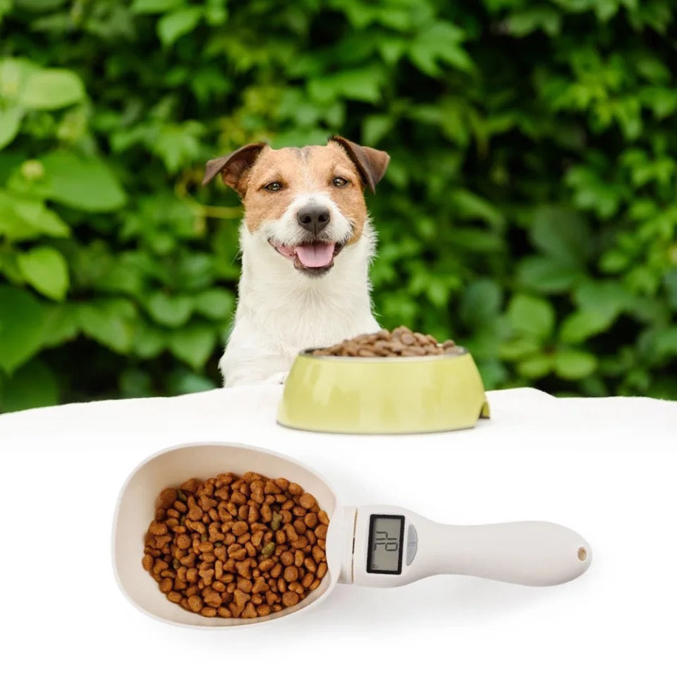 Báscula de comida para perros y mascotas, cuchara con pantalla LCD, tazón de alimentación para gatos, medidor, suministros para mascotas, cuchara de medida de pesaje, pantalla Digital MOD 0848