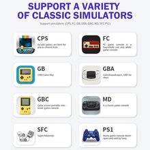 Cargar imagen en el visor de la galería, Consolas de videojuegos con Joystick Dual, consola con más de 15000 juegos clásicos, compatible con 4 jugadores, mando con PS1/GB/CPS/SFC/FC MOD M9 PANDORA
