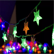 Cargar imagen en el visor de la galería, Luces  de estrella de nieve para árbol de Navidad, guirnalda de luces Led de 10M, 50Led, para fiesta, boda, jardín, decoraciones navideñas MOD SDD151

