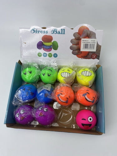 Pelota antidesestresante de emoji por caja de 12 pzs - mychinashop.com