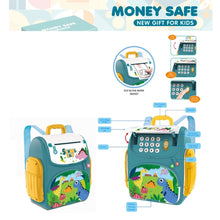 Cargar imagen en el visor de la galería, Mochila portátil para niños, alcancía de juguete con contraseña y huella dactilar, juguete creativo, depósito automático, Mini ATM,

