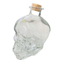 Cargar imagen en el visor de la galería, Botella de cristal con forma de Calavera, jarra de cristal con cabeza de calavera de corcho para Whisky, vino y bebidas alcohólicas,
