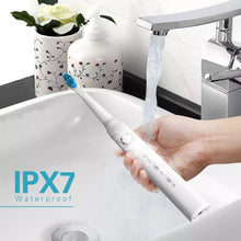 Cargar imagen en el visor de la galería, Cepillo de dientes eléctrico 30,000 minutos batería  ultrasónico para adulto, recargable, lavable, electrónico, con temporizador TOOTHBRUSH. MOD IB 1
