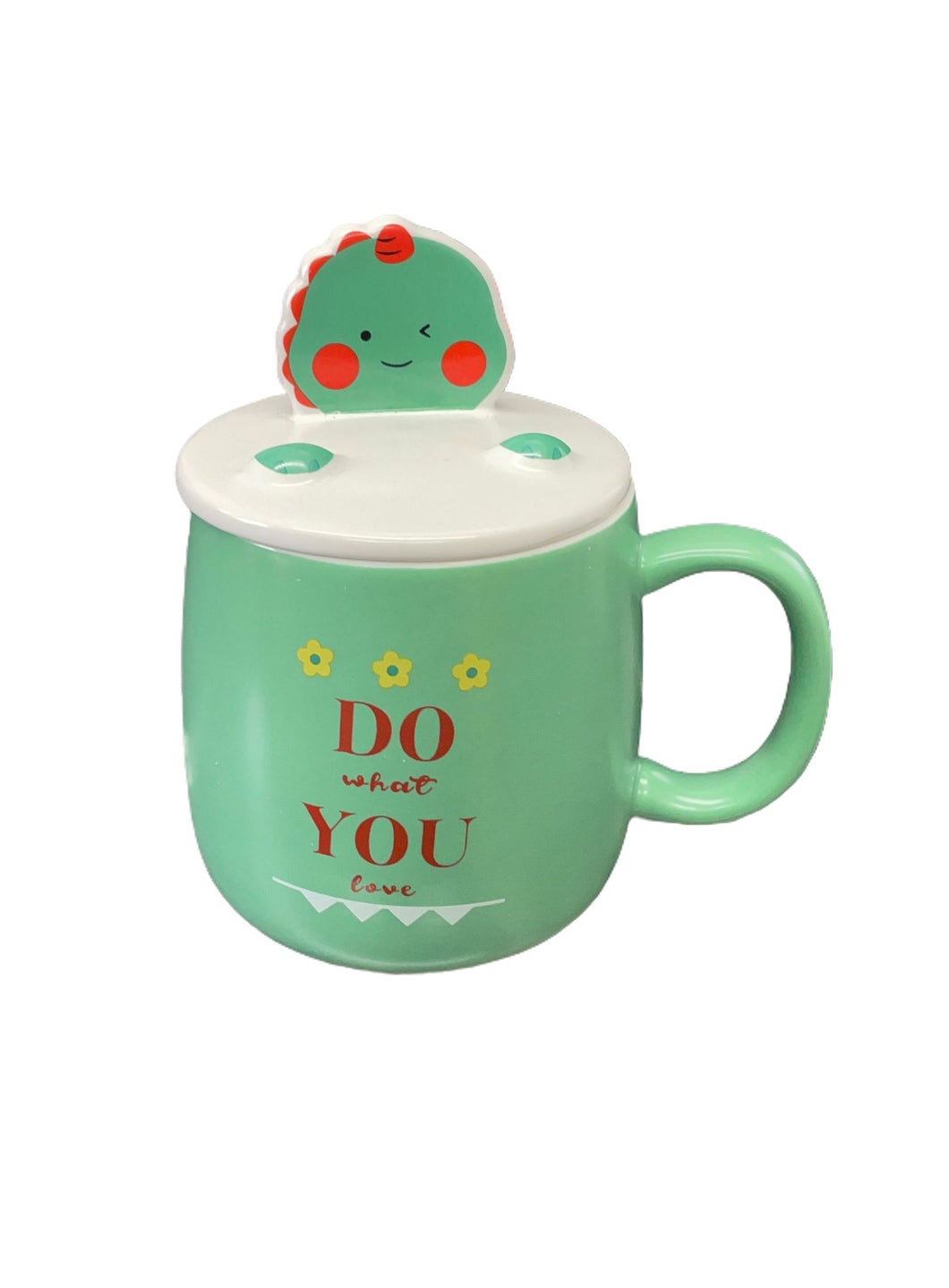 Taza de moda porcelana ,tapa y cuchara metálica MOD TC-167