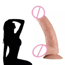 Cargar imagen en el visor de la galería, Dildo realista con ventosa fuerte para mujer, juguete sexual suave  alta calidad realista MOD QS-B026
