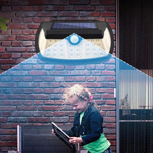 Cargar imagen en el visor de la galería, Lámpara de pared de seguridad para exteriores, luz de emergencia recargable con Sensor de movimiento PIR, COB luz LED Solar para jardín, Mod LSW-33 - mychinashop.com
