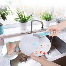 Cargar imagen en el visor de la galería, Cepillo de limpieza de cocina multifunción, mango largo de plástico, práctico, 2 en 1, cepillo utensilios de cocina MOD GH4541
