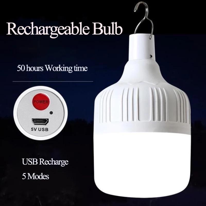 Foco multi usos consume 15 W alumbra 75W  Mod EM04W15 recargable, para escalada, senderismo, Bombilla de carga, led de ahorro de energía superbrillante, iluminación de emergencia de corte de energía para el hogar - mychinashop.com