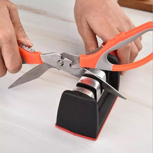 Cargar imagen en el visor de la galería, KID 3 pz Afilador de cuchillos profesional de 3 etapas, piedra de afilado de acero de tungsteno y cerámica, accesorios de cocina, MOD GH52-33
