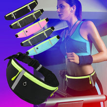 Cargar imagen en el visor de la galería, Cinturón ultraligero para correr para hombre y mujer, riñonera impermeable para acampar, ciclismo, Fitness, con conector para auriculares, tira reflectante MOD RUN-07
