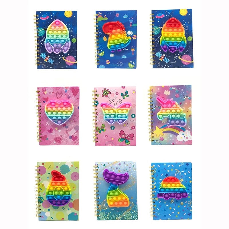 Cuadernos de dibujos animados Kawaii A5 para niños, juguetes antiestrés, alivio sensorial, descompresión, juguete blando para apretar pop it MOD 8657