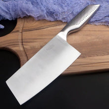 Cargar imagen en el visor de la galería, Machete Cuchillo de cocina de 7 pulgadas, utensilio japonés de acero inoxidable para Chef, carnicero, rebanador de carne, Santoku
