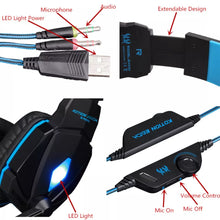 Cargar imagen en el visor de la galería, Kotion Each-auriculares G4000 para Gaming Ps4, cascos estéreo de graves profundos con micrófono y retroiluminación para ordenador portátil y móvil
