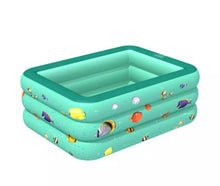 Cargar imagen en el visor de la galería, Bañera de natación inflable para niños, de 2 capas juguete, motivo de peces, deportes acuáticos 150x110x50 MOD TOY129
