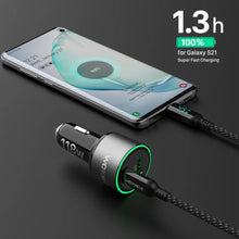 Cargar imagen en el visor de la galería, Cargador de coche de 2 puertos USB C 118W, QC5 PD 100W PPS 45W 30W QC3.0 18W para portátil Lenovo Dell tipo C MacBook iphone 13/12 Samsung S21
