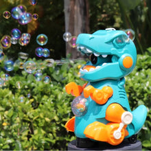 Cargar imagen en el visor de la galería, Máquina de burbujas de dinosaurio eléctrico para niños juguetes de iluminación Musical de Verano al aire libre soplador de burbujas mágico creativo pistola de juguete pomperos de jabon para niños pistola de burbujas MOD ZR130-2

