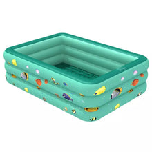 Cargar imagen en el visor de la galería, Bañera de natación inflable para niños, de 2 capas juguete, motivo de peces, deportes acuáticos 150x110x50 MOD TOY129
