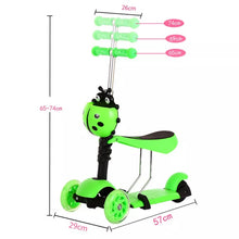 Cargar imagen en el visor de la galería, Patinete multifuncional tres en uno para niños, triciclo de moda, ASIENTO desmontable, juguetes para montar MOD 15714-3
