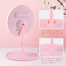 Cargar imagen en el visor de la galería, Espejo LED con pantalla táctil para maquillaje, tocador con 3 modos de luz regulables, recargable, para dormitorio MOD ZE-1303
