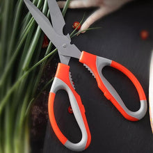 Cargar imagen en el visor de la galería, Tijeras de mango de goma y plástico, tijeras fuertes de cocina para el hogar, tijeras de acero inoxidable Mod JD-008 - mychinashop.com
