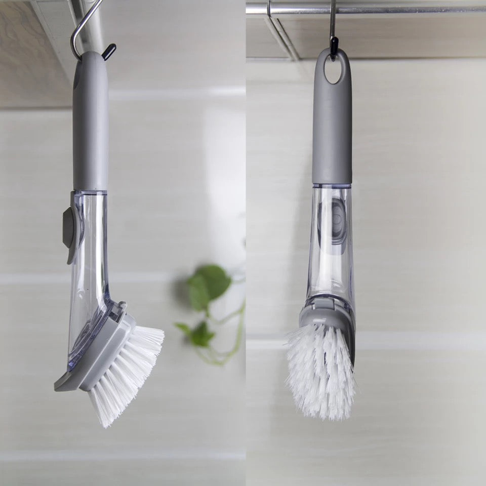Cepillo de limpieza de cocina multifunción, mango largo de plástico, práctico, 2 en 1, cepillo utensilios de cocina MOD GH4541