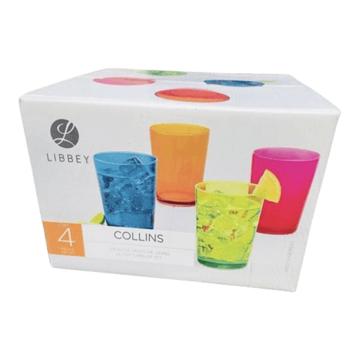 Juego de 4 vasos de cristal MOD COLLINS