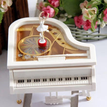 Cargar imagen en el visor de la galería, Caja de música de bailarina con forma de Piano, joyería de plástico, carrusel con manivela manual, mecanismo de caja de música MOD YL-2012
