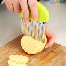 Cargar imagen en el visor de la galería, Rebanador de patatas fritas de acero inoxidable, cortador de masa, vegetales, frutas, arruga, cuchillo, cortador de patatas, máquina de patatas fritas Papas fritas onduladas Máquina para hacer papas fritas Rebanadora MOD16471-202
