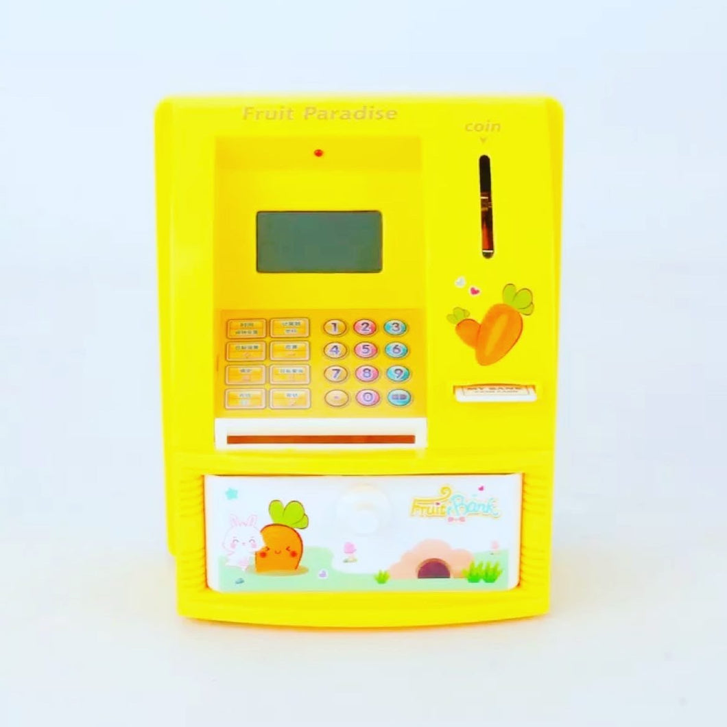 BANCO DE AHORRO DE Fruta de dibujos animados de voz ATM, caja de dinero, dinero electrónico, Mini contraseña, máquina ATM, depósito automático de billetes MOD 63-01 - mychinashop.com