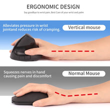 Cargar imagen en el visor de la galería, Ratón óptico ergonómico para Gaming, ratón inalámbrico de 2,4G, 1200/1400/1600DPI, ratón Vertical para protección de la muñeca MOD WB-881
