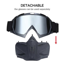 Cargar imagen en el visor de la galería, Máscara imitación FIBRA CARBONO MOTO moto  táctica de seguridad, nueva versión, gafas de protección para parejas,para juego de pistola de juguete, Rival, juego al aire libre Mod GG709 - mychinashop.com
