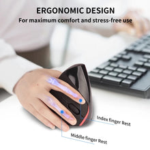 Cargar imagen en el visor de la galería, Ratón óptico ergonómico para Gaming, ratón inalámbrico de 2,4G, 1200/1400/1600DPI, ratón Vertical para protección de la muñeca MOD WB-881
