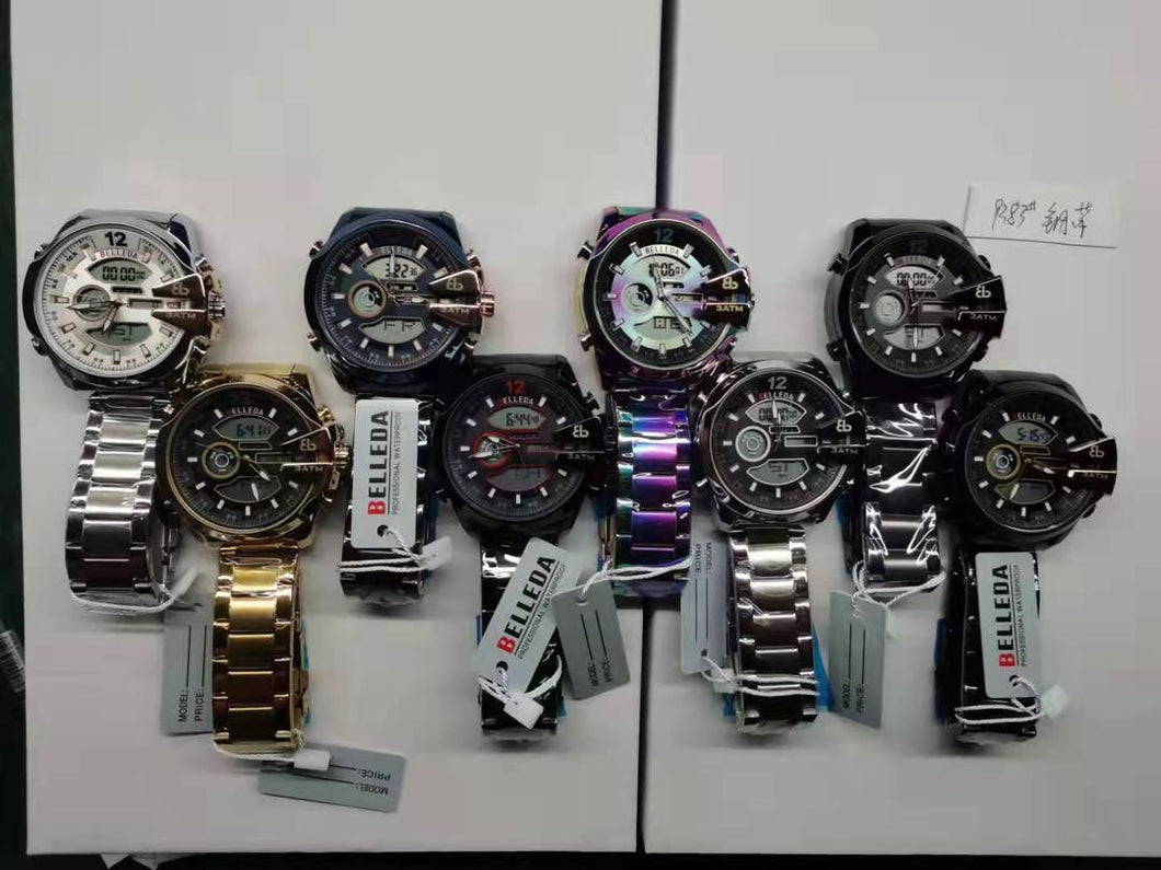 Reloj de acero inoxidable original BELLEDA MOD 9383